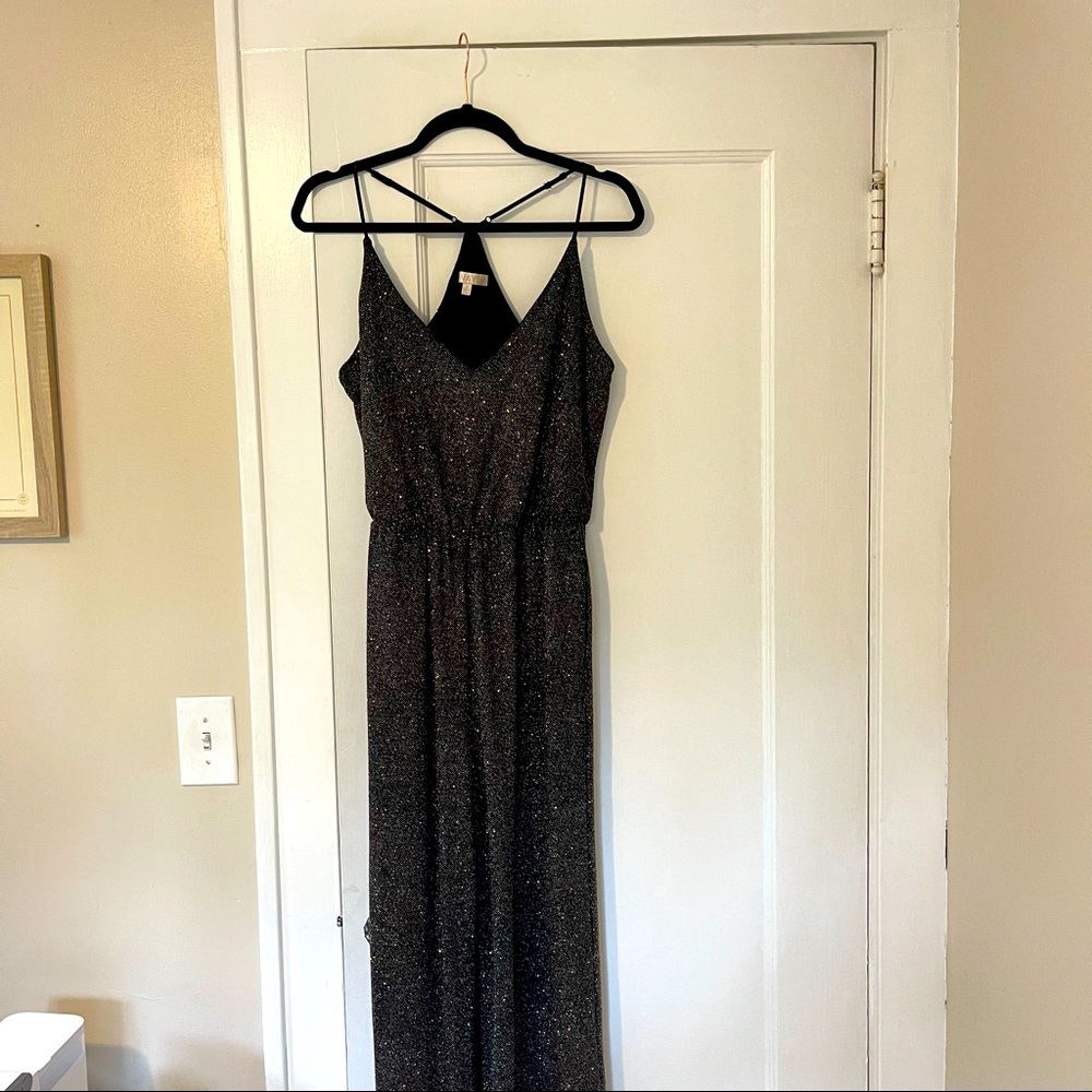 WAYF Black glitter jumpsuit, size S